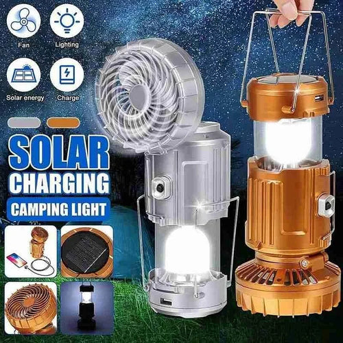5-in-1 Solar Fan Lantern Portable LED Camping Lantern With Fan💡
