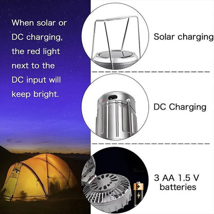 5-in-1 Solar Fan Lantern Portable LED Camping Lantern With Fan💡