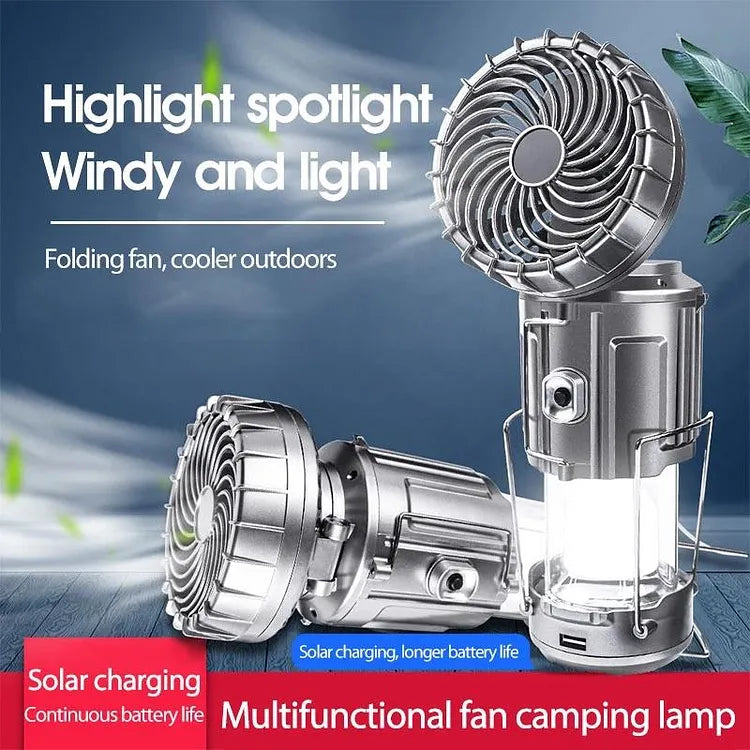 5-in-1 Solar Fan Lantern Portable LED Camping Lantern With Fan💡